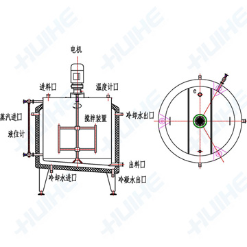 天然氣冷熱缸大致結(jié)構(gòu)示意圖